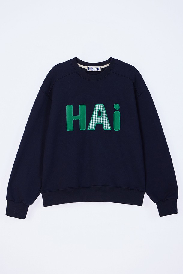 HAINT - 스웻셔츠 - HAI LETTERING MTM_2COLORS_NAVY