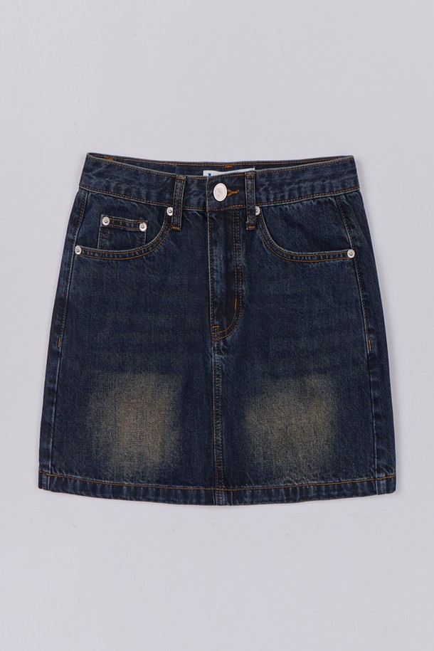 HAINT - 데님 - HEIDE MINI DENIM SKIRT_3COLORS_DEEP BLUE