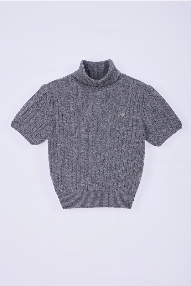 HAINT - 터틀넥 - SYLVIA HALF NECK KNIT TOP_2COLORS_GRAY