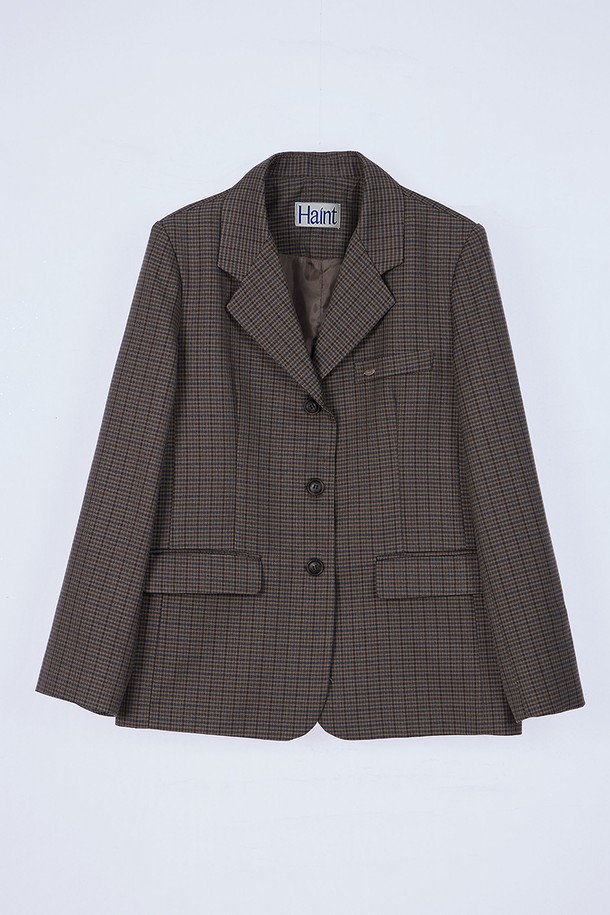 HAINT - 자켓 - ZEN THREE BUTTON CHECK JACKET