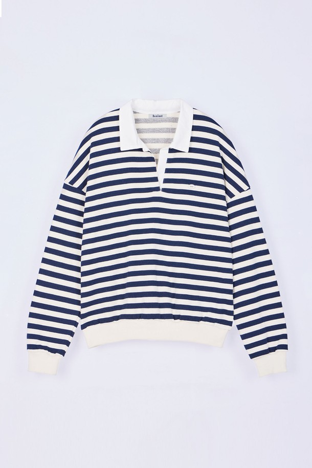 HAINT - 스웻셔츠 - BAY OPEN COLLAR MTM_2COLORS_NAVY