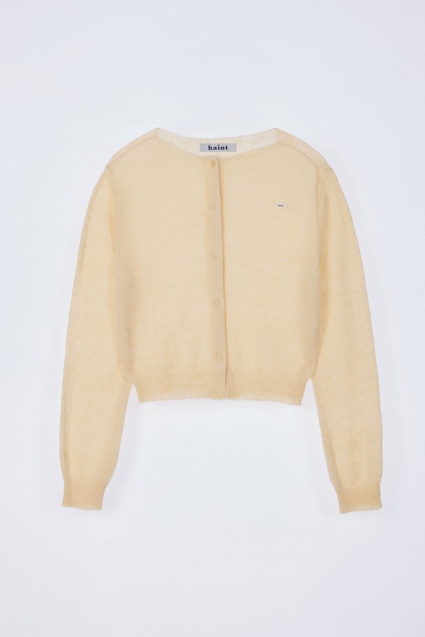 HAINT - 가디건 - CORAL BOAT NECK CARDIGAN_2COLORS_YELLOW