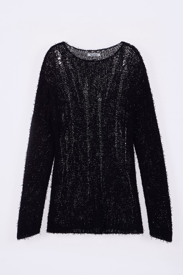 HAINT - 스웨터 - RORA LOOSE KNIT TOP_3COLORS_BLACK