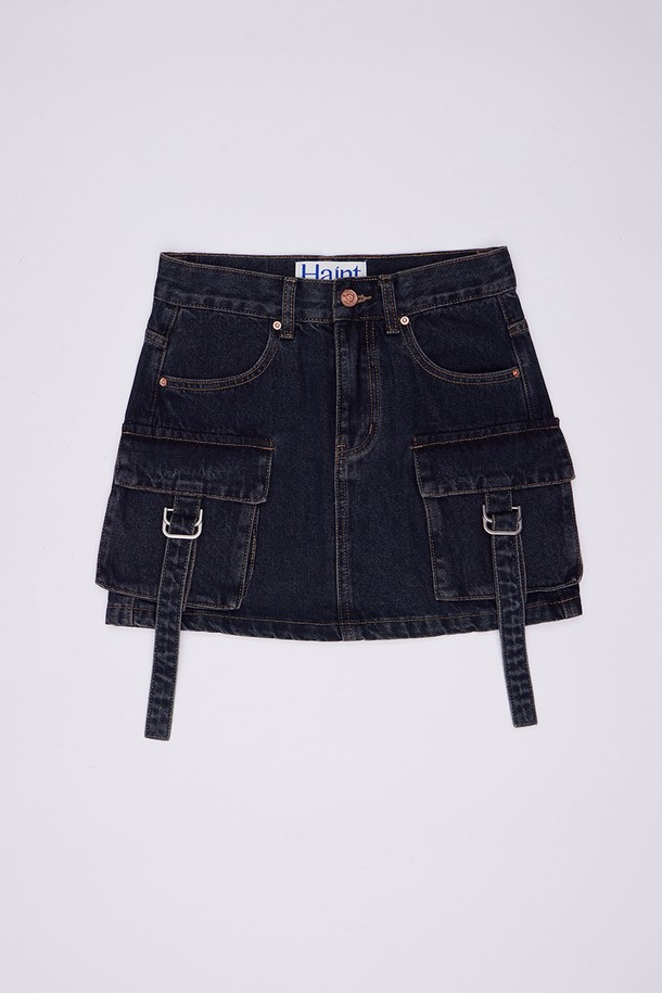 HAINT - 미니스커트 - BREEZE CARGO MINI DENIM SKIRT