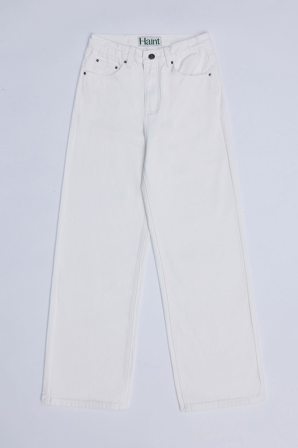 HAINT - 데님 - MARGO WIDE STRAIGHT PANTS_5COLORS_WHITE