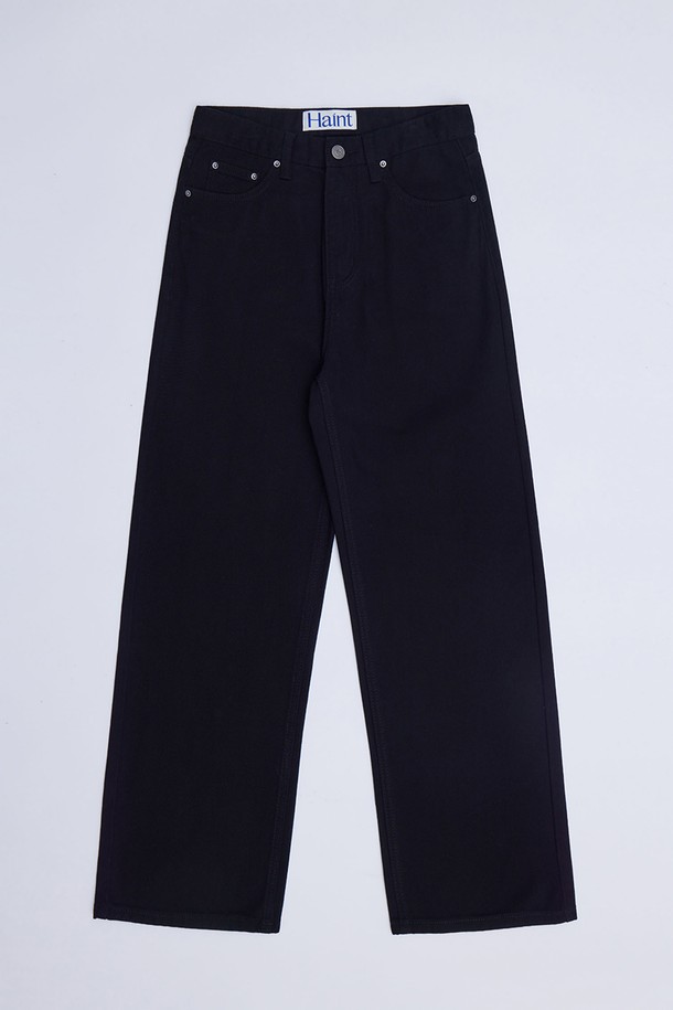 HAINT - 데님 - MARGO WIDE STRAIGHT PANTS_5COLORS_BLACK