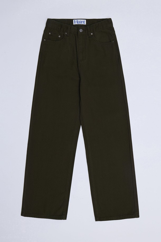 HAINT - 데님 - MARGO WIDE STRAIGHT PANTS_5COLORS_KHAKI