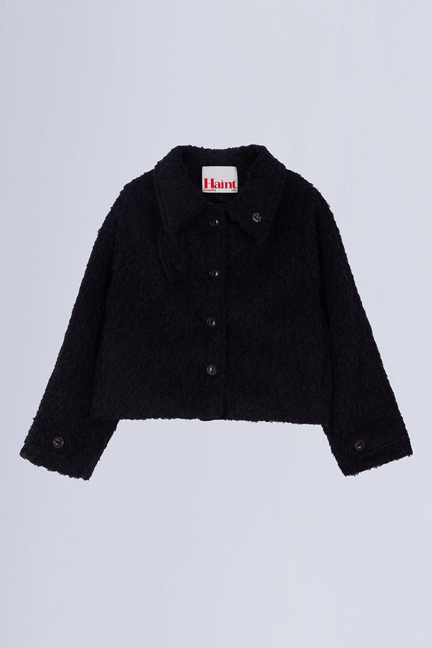 HAINT - 코트 - BIZO POINT BOUCLE CROP COAT_2COLORS_BLACK