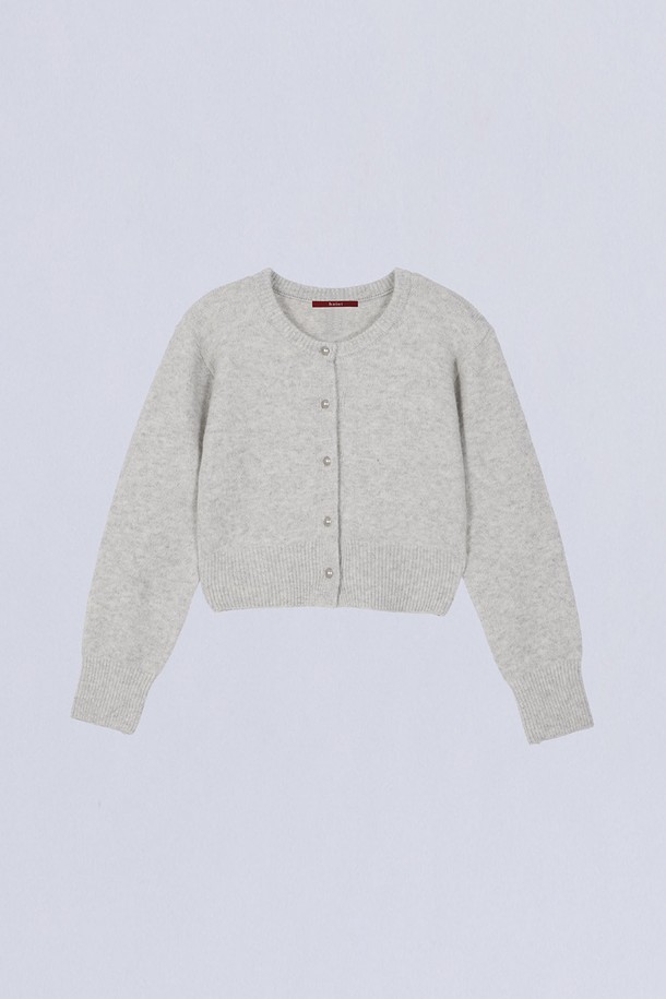 HAINT - 가디건 - SHINE BUTTON BASIC CARDIGAN_2COLORS_GRAY