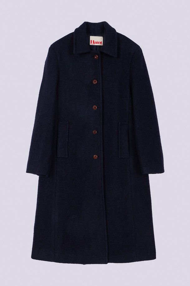 HAINT - 코트 - CLASSIC BOUCLE SINGLE LONG COAT