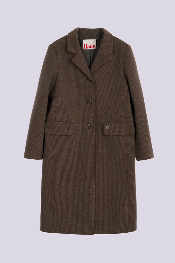 HAINT - 코트 - DIAGONAL TWILL WOOL MAXI COAT