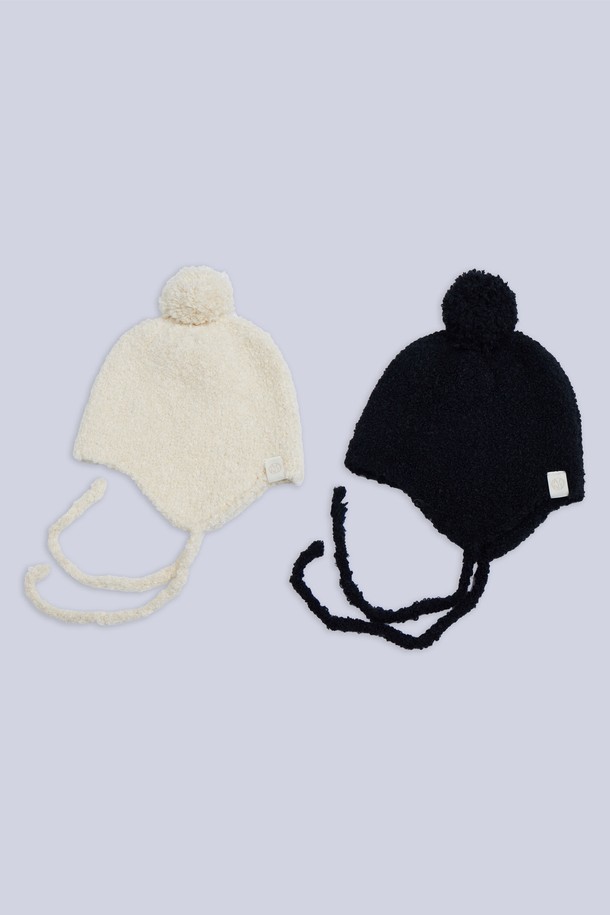 HAINT - 모자 - BOUCLE POMPOM TROOPER HAT_2COLORS