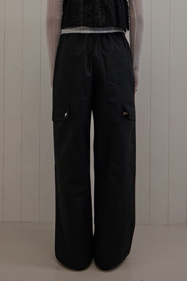 HAINT - 팬츠 - COTTON POCKET CARGO PANTS_2COLOR_BLACK