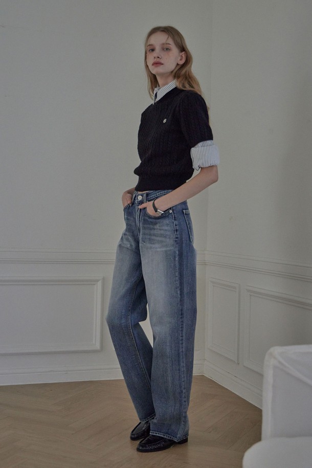 HAINT - 데님 - SIGNY HIGH WEST WIDE PANTS