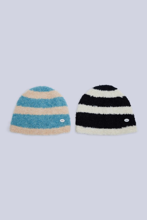 HAINT - 모자 - BOUCLE STRIPE BEANIE_2COLORS