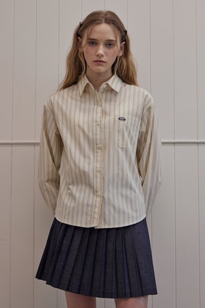 ESSENTIAL STRIPE SHIRT_2COLORS_CREAM