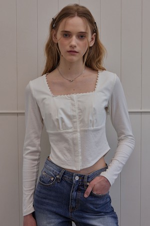 CORSET LACE MIX BLOUSE