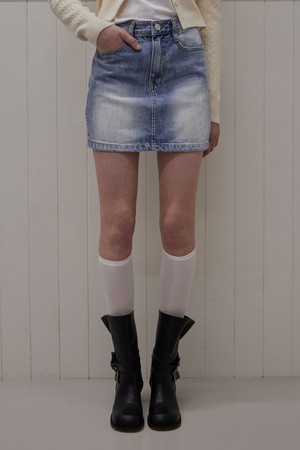 EZEL VINTAGE MINI SKIRT_2COLORS_LIGHT BLUE