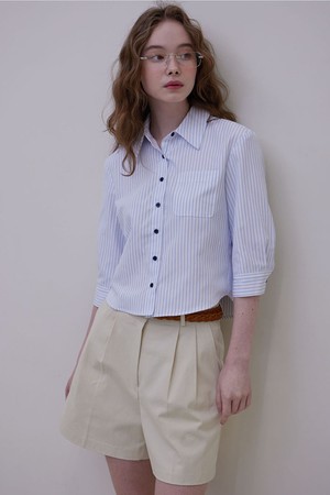 HOPE STRIPE SHIRT_2COLORS_SKY BLUE