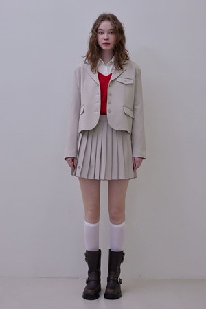 JANICE FOUR-BUTTON JACKET_2COLORS_BEIGE