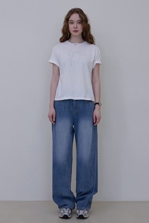 PENNY BANDING WIDE DENIM PANTS