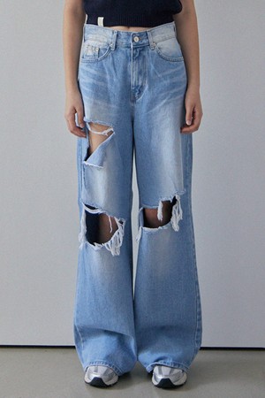 VINTAGE CUTTING LONG WIDE PANTS