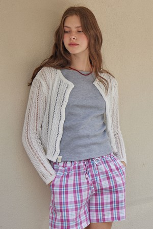 SUMMER CABLE CARDIGAN_2COLORS_IVORY