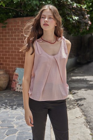 ARIA RIBBON SLEEVELESS_3COLORS_PINK