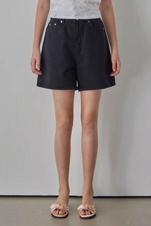 LEON BANDING SHORT DENIM_2COLORS_BLACK