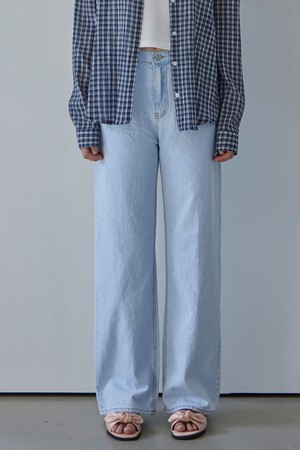 DARIA LONG WIDE DENIM PANTS_2COLORS_LIGHT BLUE