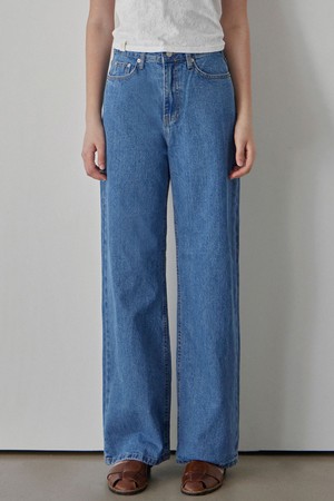 DARIA LONG WIDE DENIM PANTS_2COLORS_DARK BLUE