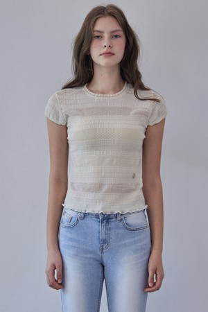 JEWEL LACE ROUND T-SHIRT