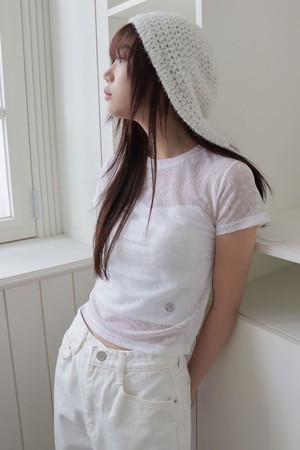 ROSE JACQUARD T-SHIRT_2COLORS_IVORY