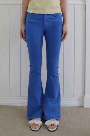 VIVID SLIM BOOTCUT PANTS_7COLORS_BLUE