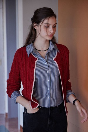 WINNIE CABLE CARDIGAN_2COLORS_RED