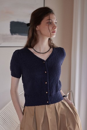 WANT GOLD BUTTON KNIT_3COLORS_NAVY