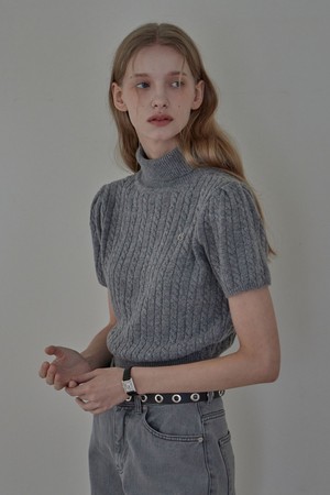 SYLVIA HALF NECK KNIT TOP_2COLORS_GRAY