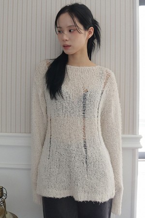 RORA LOOSE KNIT TOP_3COLORS_CREAM