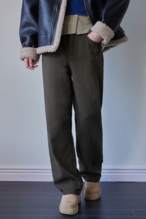 MARGO WIDE STRAIGHT PANTS_5COLORS_KHAKI