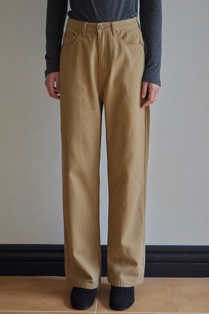 MARGO WIDE STRAIGHT PANTS_5COLORS_CAMEL