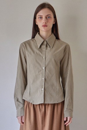 BENI CHECK CROP SHIRT