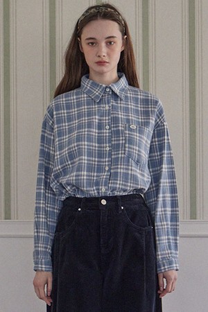 TARTAN CHECK SHIRT_2COLORS_SKY BLUE