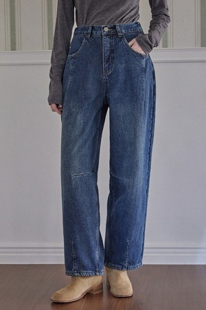 [양털안감]MONA DENIM PANTS_2COLORS_DARK BLUE