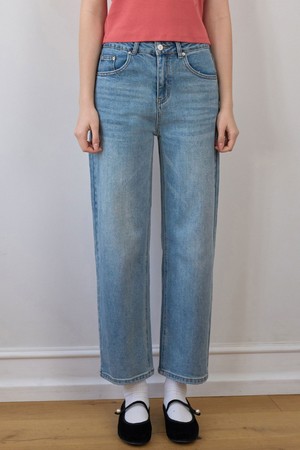 TAPERED VINTAGE WASHING DENIM PANTS