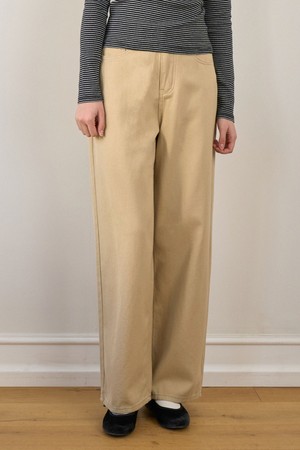 EVE WIDE STRAIGHT PANTS_BEIGE