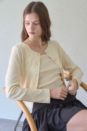 LYRA CARDIGAN SLEEVELESS SET_CREAM