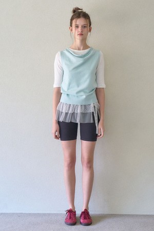 CANCAN DOT WRAP LAYERED SKIRT