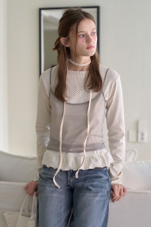 SANDY SHEER 2WAY LAYERED TOP_2COLORS