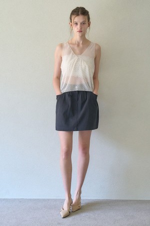HEARTS BALLOON SKIRT_BLACK