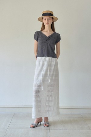 CHUU SHIRRING T_CHARCOAL